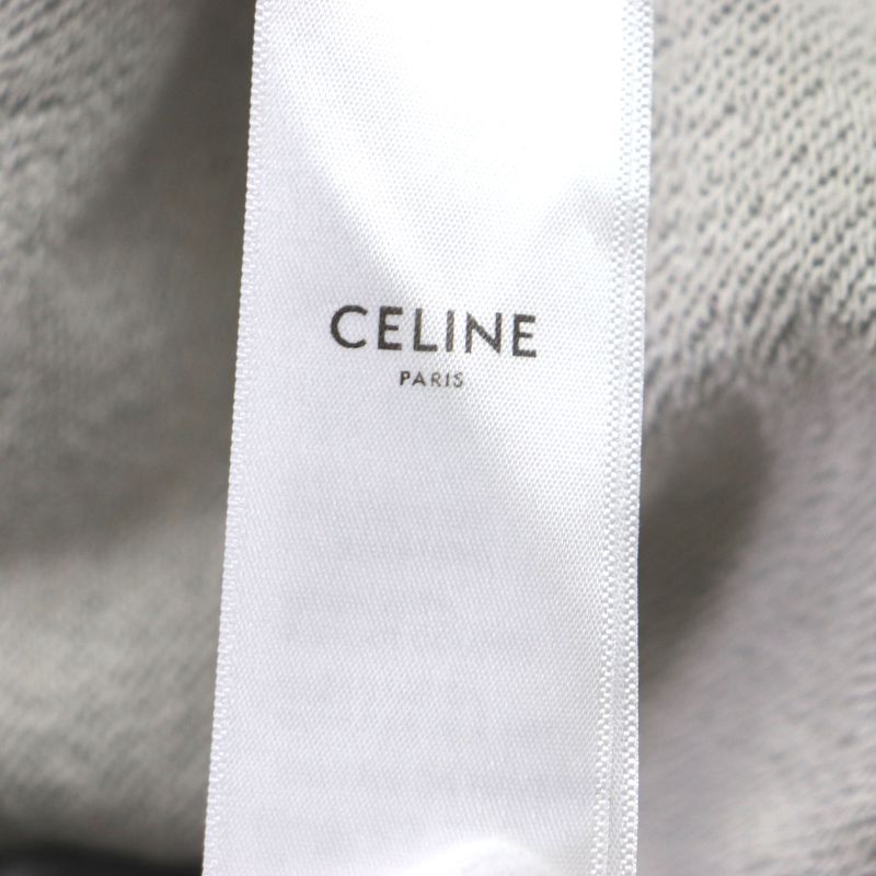  Celine 2y468670q 100% Cotton Logo Pullover Sweatshirt Hoodie