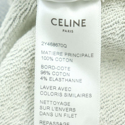  Celine 2y468670q 100% Cotton Logo Pullover Sweatshirt Hoodie