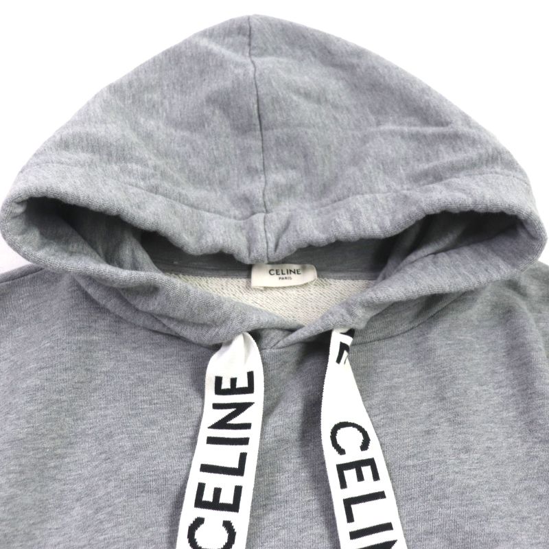  Celine 2y468670q 100% Cotton Logo Pullover Sweatshirt Hoodie