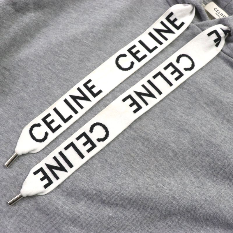  Celine 2y468670q 100% Cotton Logo Pullover Sweatshirt Hoodie