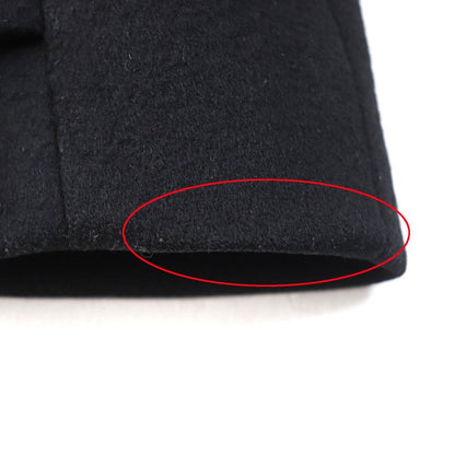 Gucci 325072 100% Wool Double Breasted Coat With Logo Button And Epaulettes