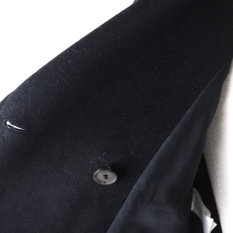 Gucci 325072 100% Wool Double Breasted Coat With Logo Button And Epaulettes