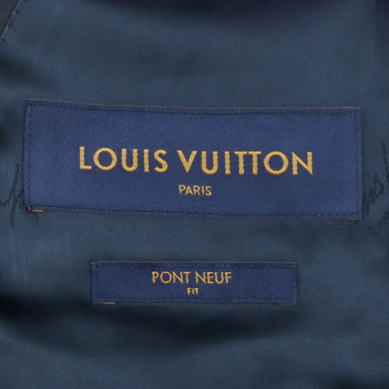  Louis Vuitton 23SS 100% Wool Monogram Jacquard Peaked Lapel Single Jacket