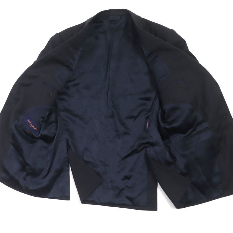  Louis Vuitton 23SS 100% Wool Monogram Jacquard Peaked Lapel Single Jacket