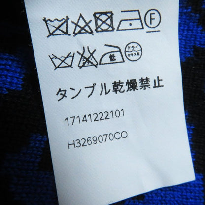 LOEWE H326907070co 100% Wool Long Sleeve Knit Pullover With Leopard Pattern