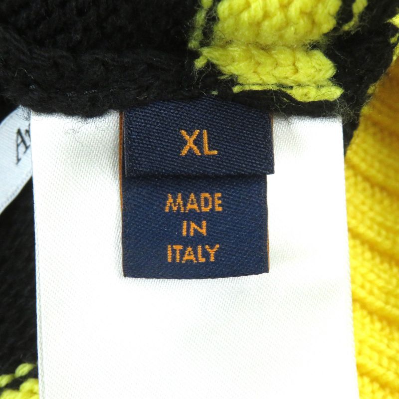 Louis Vuitton 22AW Amen Break LV Intarsia Football Cashmere Blend V-neck Long