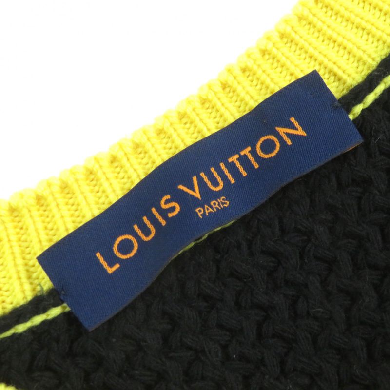 Louis Vuitton 22AW Amen Break LV Intarsia Football Cashmere Blend V-neck Long