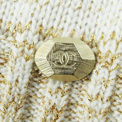 CHANEL 19A P61696 Cashmere With Coco Mark Plate Design Sleeve Long Sleeve Knit