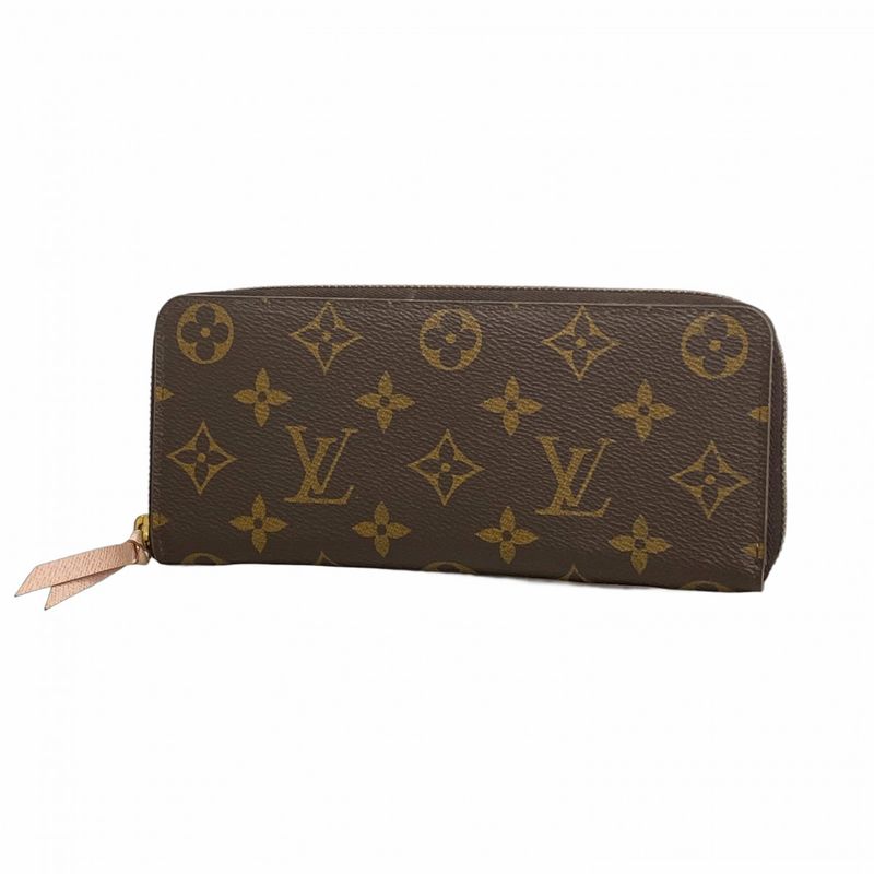 Louis Vuitton Long Wallet Monogram Portefeuille Cles Mance M61298 Brown Rose