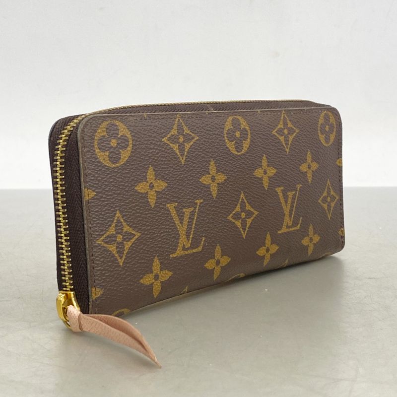 Louis Vuitton Long Wallet Monogram Portefeuille Cles Mance M61298 Brown Rose