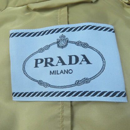 Prada 2021 292024 Re-nylon Nylon Long Length Coat Beige 38 With Hanger And