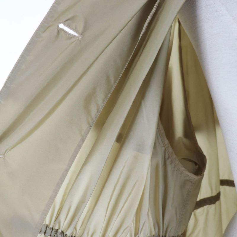 Prada 2021 292024 Re-nylon Nylon Long Length Coat Beige 38 With Hanger And