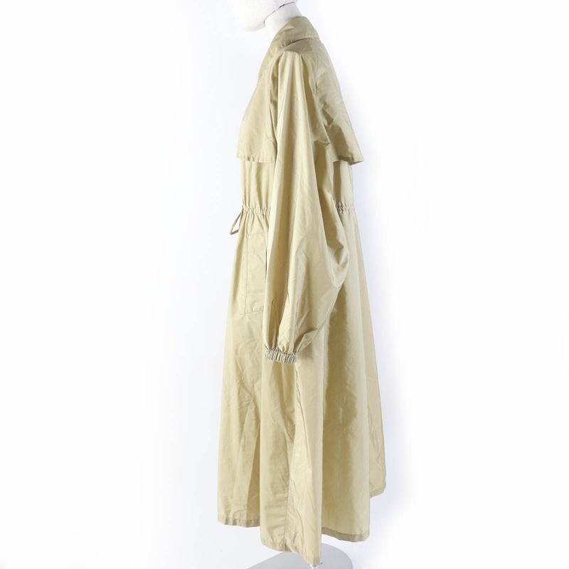 Prada 2021 292024 Re-nylon Nylon Long Length Coat Beige 38 With Hanger And