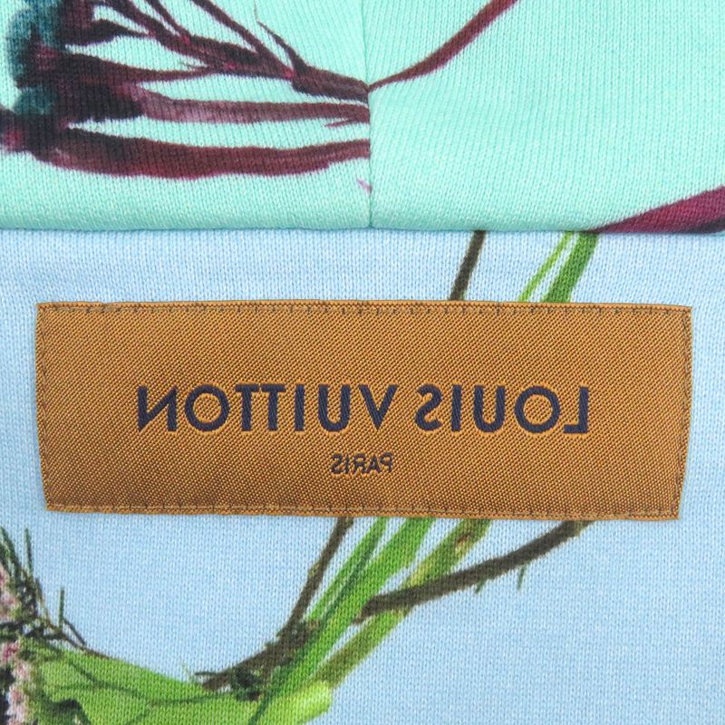 Louis Vuitton 20SS 100% Cotton Inside Out Lined Printed Flower Hoodie Pullover