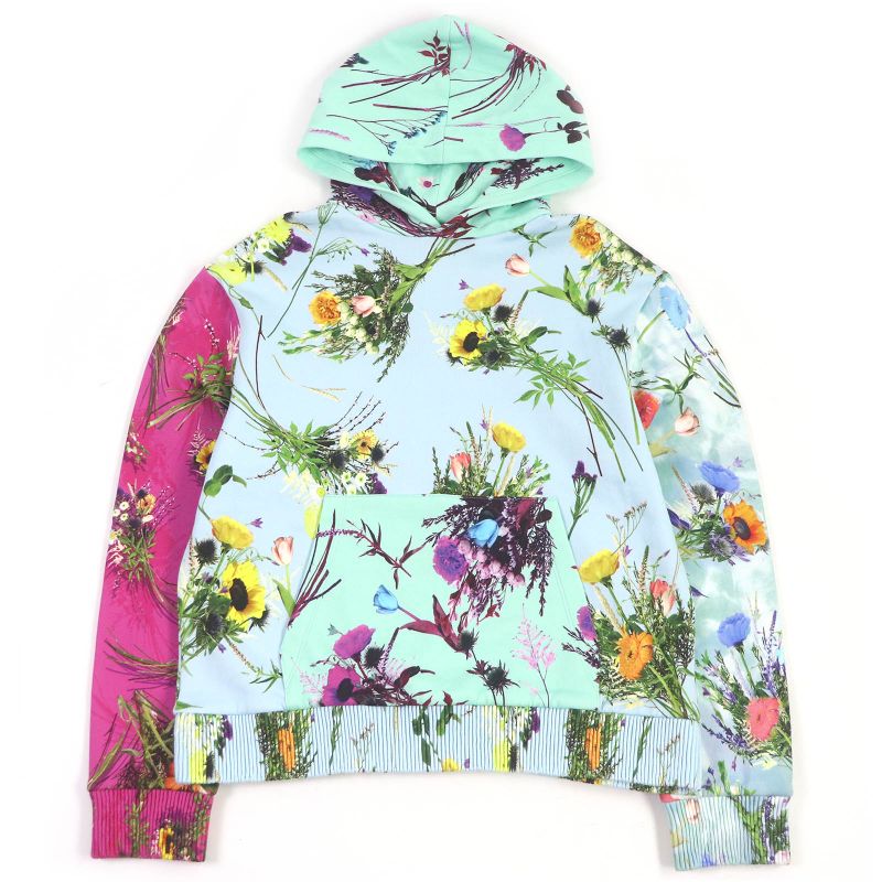 Louis Vuitton 20SS 100% Cotton Inside Out Lined Printed Flower Hoodie Pullover