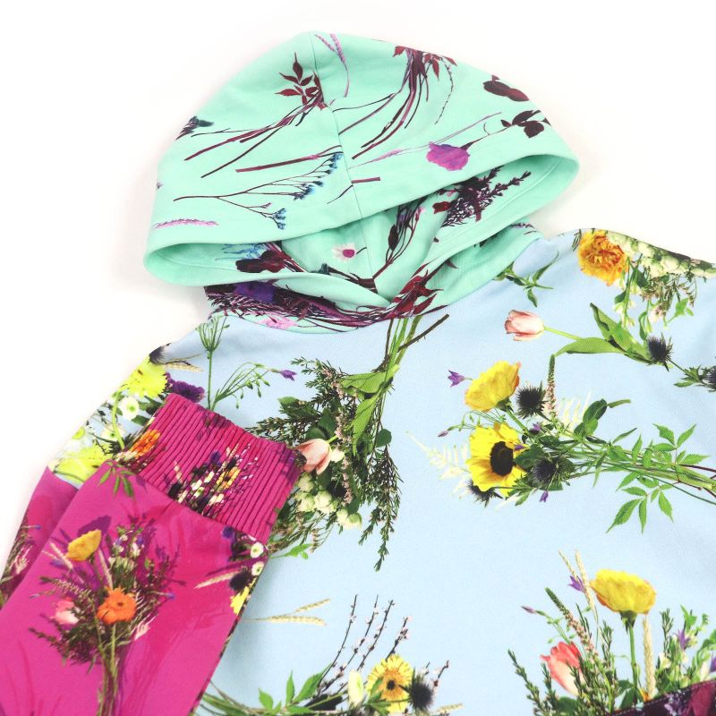 Louis Vuitton 20SS 100% Cotton Inside Out Lined Printed Flower Hoodie Pullover