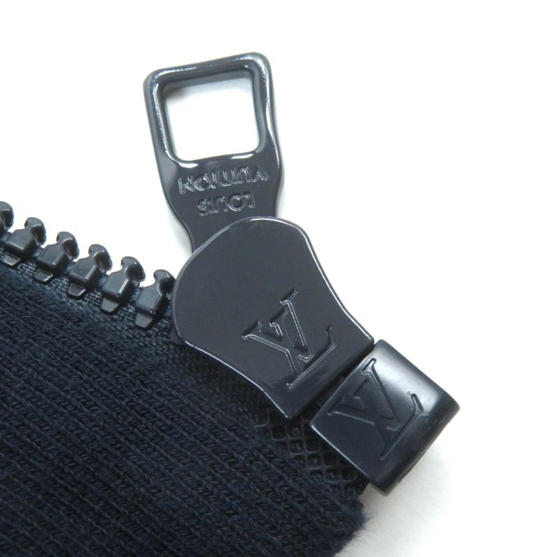 Louis Vuitton 21SS Monogram Jacquard Fleece Jacket Blouson Navy Blue S Made In