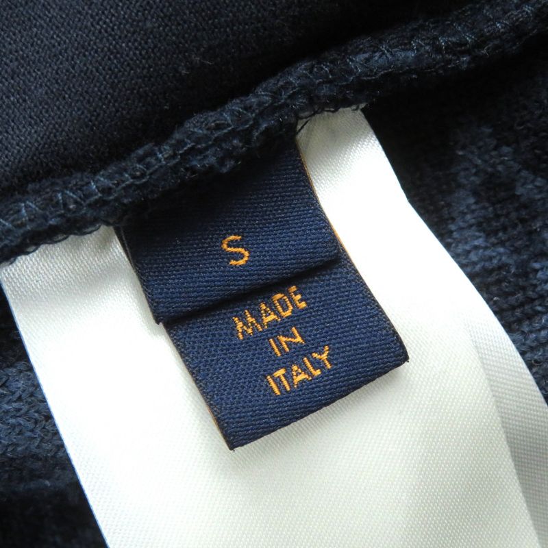 Louis Vuitton 21SS Monogram Jacquard Fleece Jacket Blouson Navy Blue S Made In