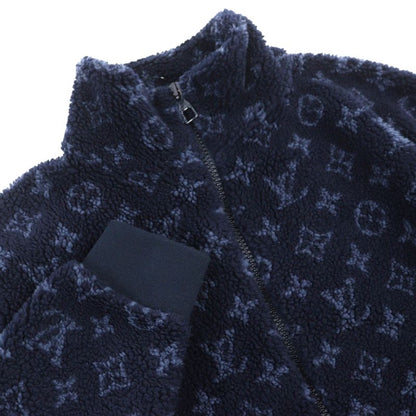 Louis Vuitton 21SS Monogram Jacquard Fleece Jacket Blouson Navy Blue S Made In