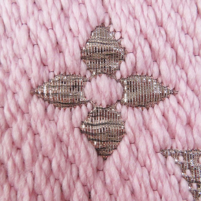 Louis Vuitton M70466 Logomania Wool Silk Rose Ballerine Monogram Pattern Scarf