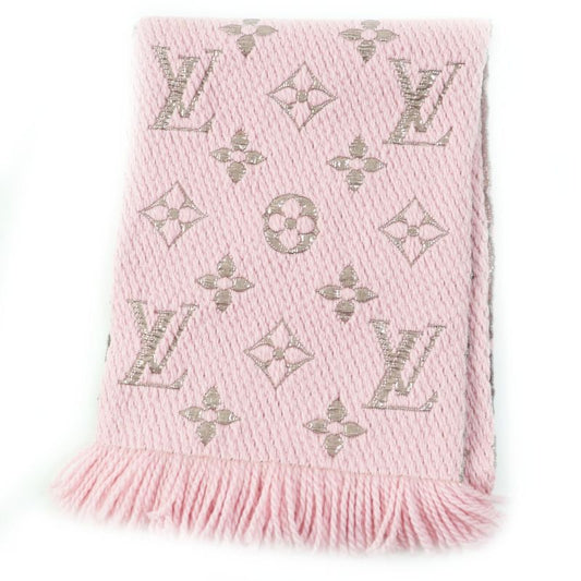 Louis Vuitton M70466 Logomania Wool Silk Rose Ballerine Monogram Pattern Scarf