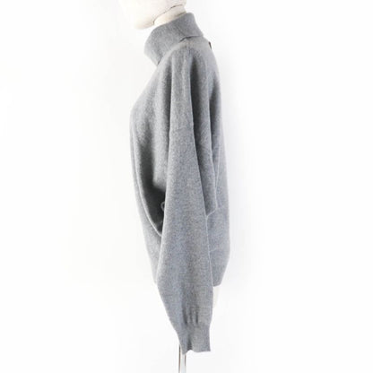 Louis Vuitton 23SS Cashmere Wool Long Sleeve Turtleneck Knit With Logo Hardware