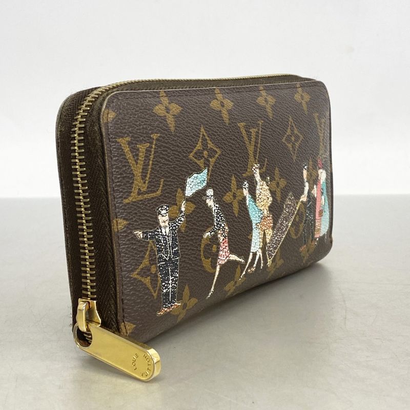 Louis Vuitton Long Wallet Monogram Illustre Zippy Wallet M60291 Brown Rose Women