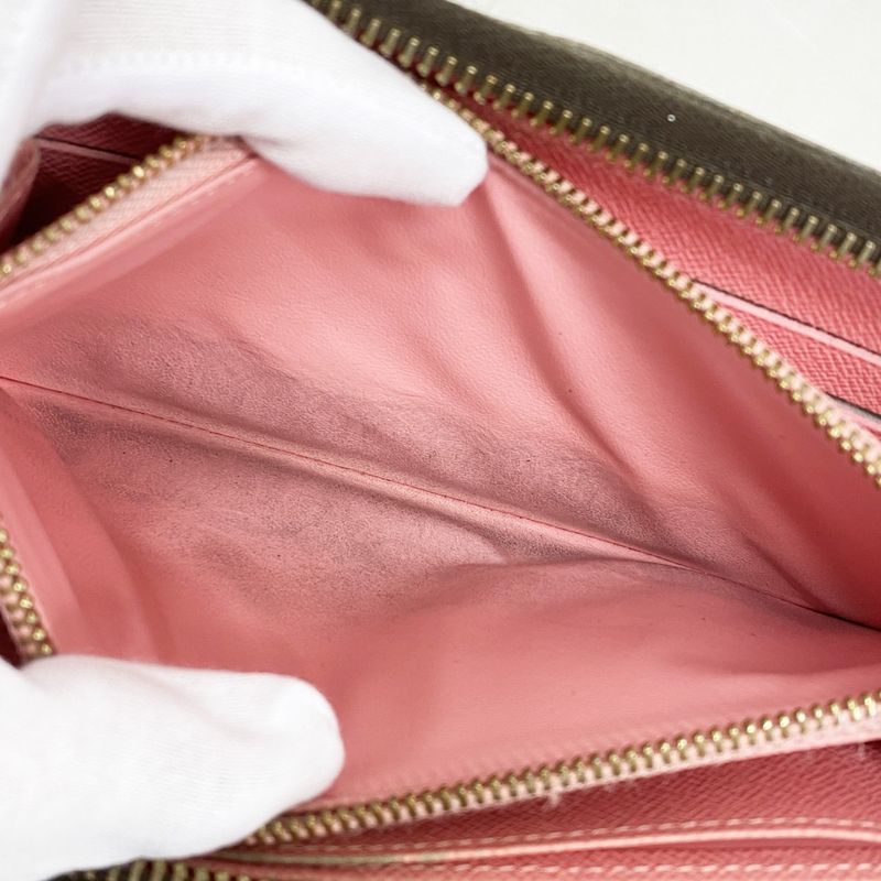 Louis Vuitton Long Wallet Monogram Illustre Zippy Wallet M60291 Brown Rose Women