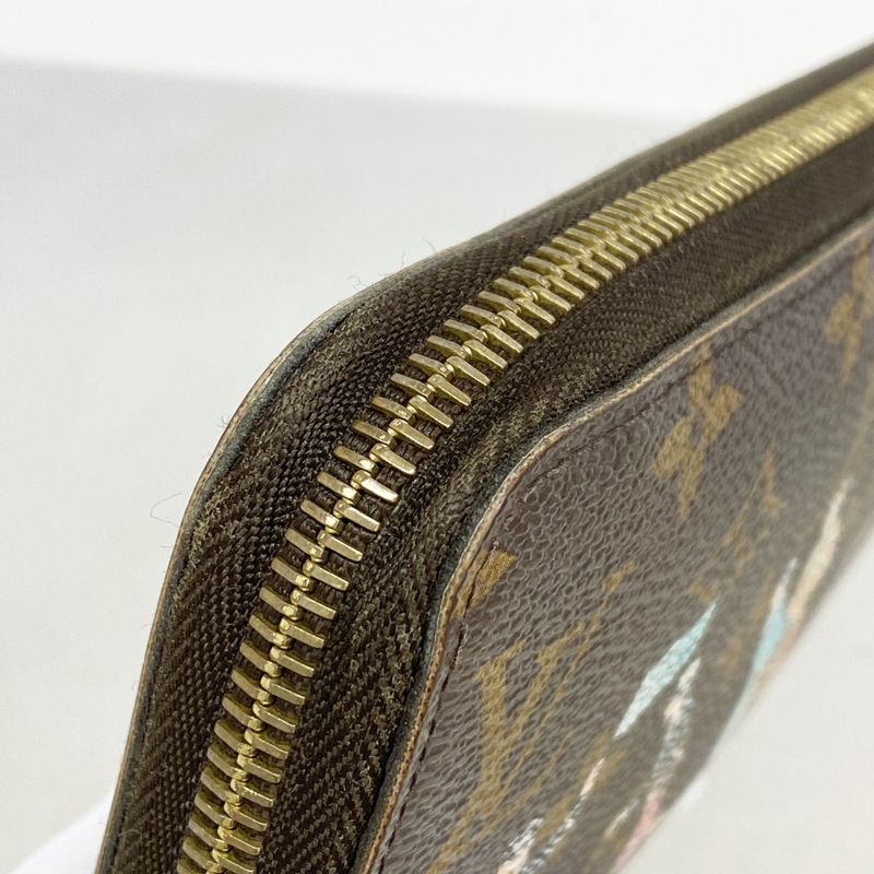 Louis Vuitton Long Wallet Monogram Illustre Zippy Wallet M60291 Brown Rose Women