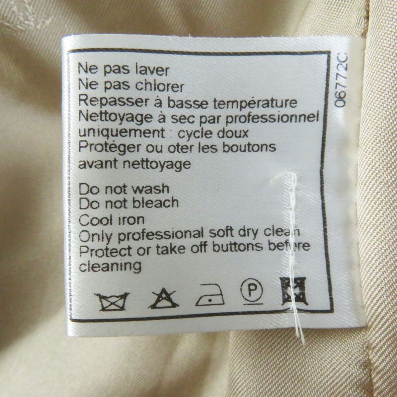 CHANEL Vintage 98P P10460 Wool Silk Blend Coco Mark Button Double Breasted