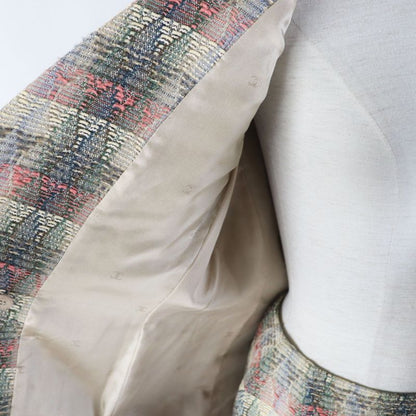 CHANEL Vintage 98P P10460 Wool Silk Blend Coco Mark Button Double Breasted