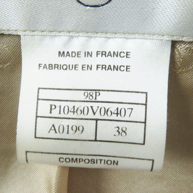 CHANEL Vintage 98P P10460 Wool Silk Blend Coco Mark Button Double Breasted