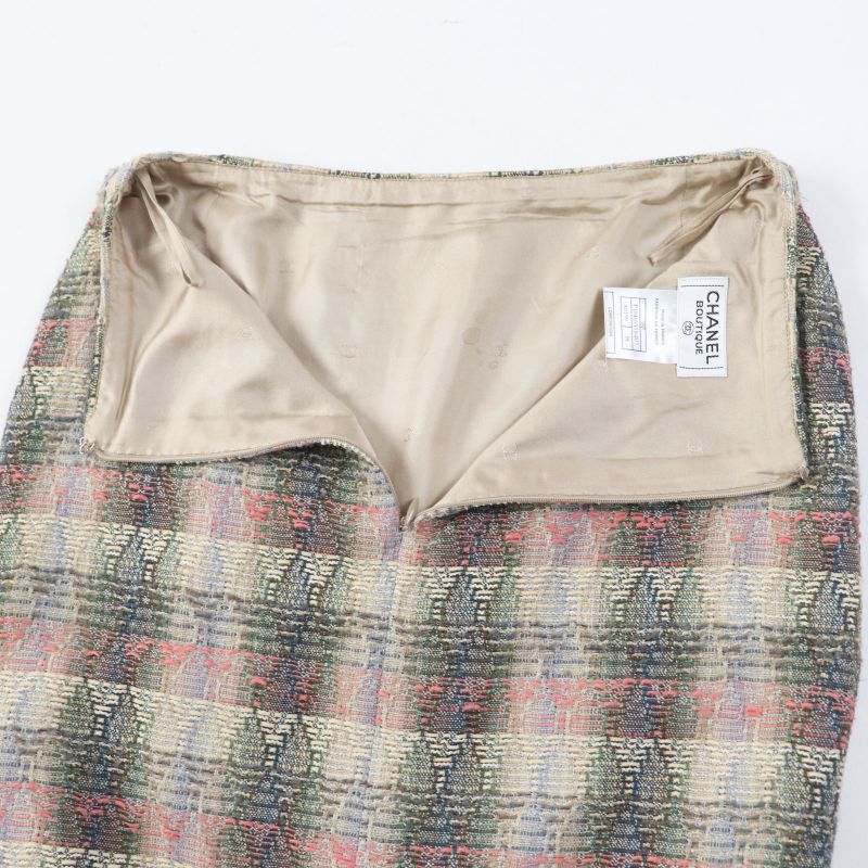 CHANEL Vintage 98P P10460 Wool Silk Blend Coco Mark Button Double Breasted