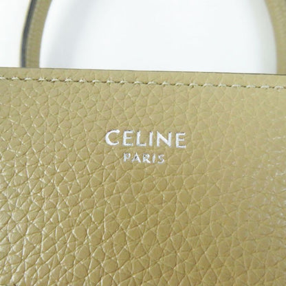 Celine 18979 Luggage Micro Shopper Dune (beige) Drummed Calfskin Handbag Made