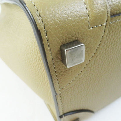 Celine 18979 Luggage Micro Shopper Dune (beige) Drummed Calfskin Handbag Made