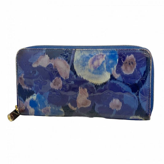 Louis Vuitton Vernis Long Wallet Vernis Ikat Flower M90018 Grand Blue Ladies