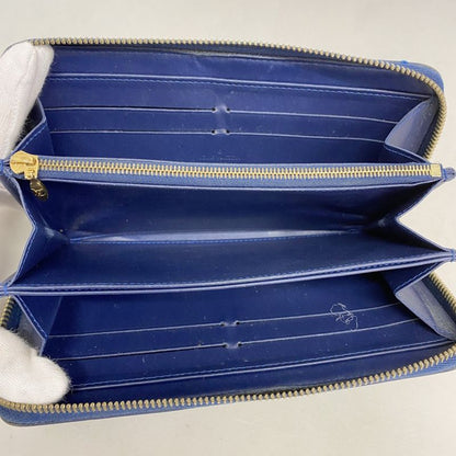 Louis Vuitton Vernis Long Wallet Vernis Ikat Flower M90018 Grand Blue Ladies