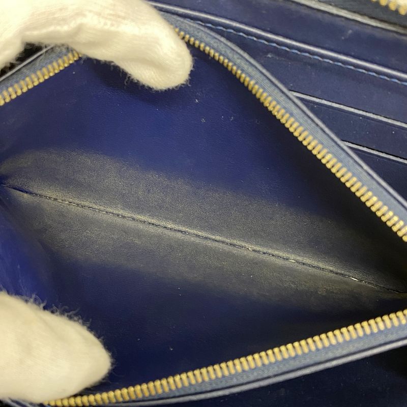 Louis Vuitton Vernis Long Wallet Vernis Ikat Flower M90018 Grand Blue Ladies