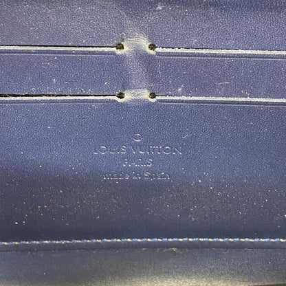 Louis Vuitton Vernis Long Wallet Vernis Ikat Flower M90018 Grand Blue Ladies
