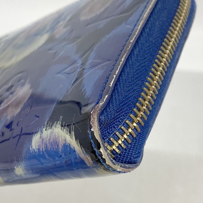 Louis Vuitton Vernis Long Wallet Vernis Ikat Flower M90018 Grand Blue Ladies