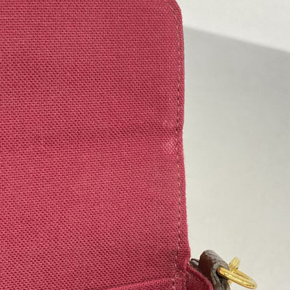Louis Vuitton Shoulder Wallet Monogram Pochette Felicie M81896 Brown Fuchsia