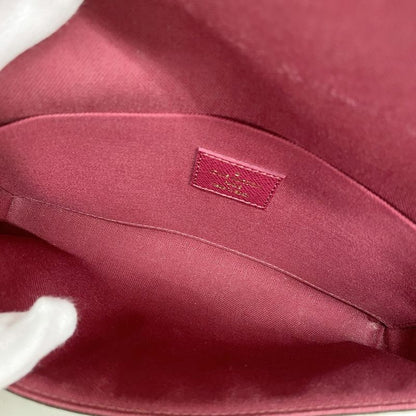 Louis Vuitton Shoulder Wallet Monogram Pochette Felicie M81896 Brown Fuchsia