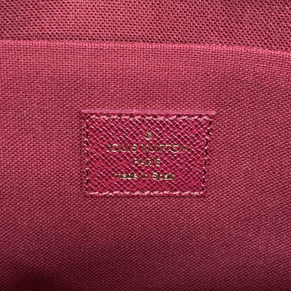 Louis Vuitton Shoulder Wallet Monogram Pochette Felicie M81896 Brown Fuchsia