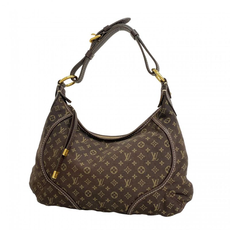 Louis Vuitton Shoulder Bag Monogram Mini Lin Manon PM M95621 Ebene Womens