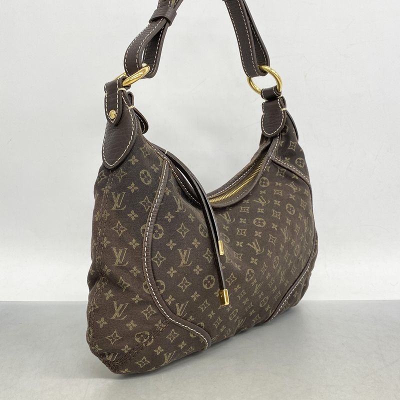 Louis Vuitton Shoulder Bag Monogram Mini Lin Manon PM M95621 Ebene Womens