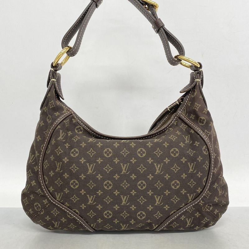 Louis Vuitton Shoulder Bag Monogram Mini Lin Manon PM M95621 Ebene Womens