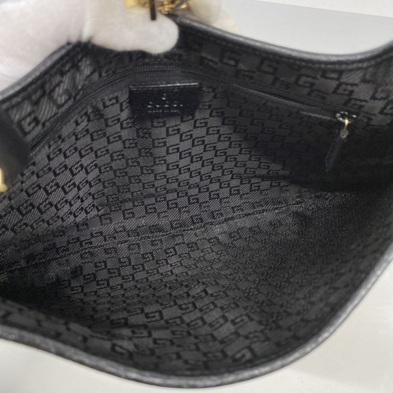 Gucci Handbag Bamboo Jackie 001 4060 Canvas Brown Black Chien Pan Gold Hardware