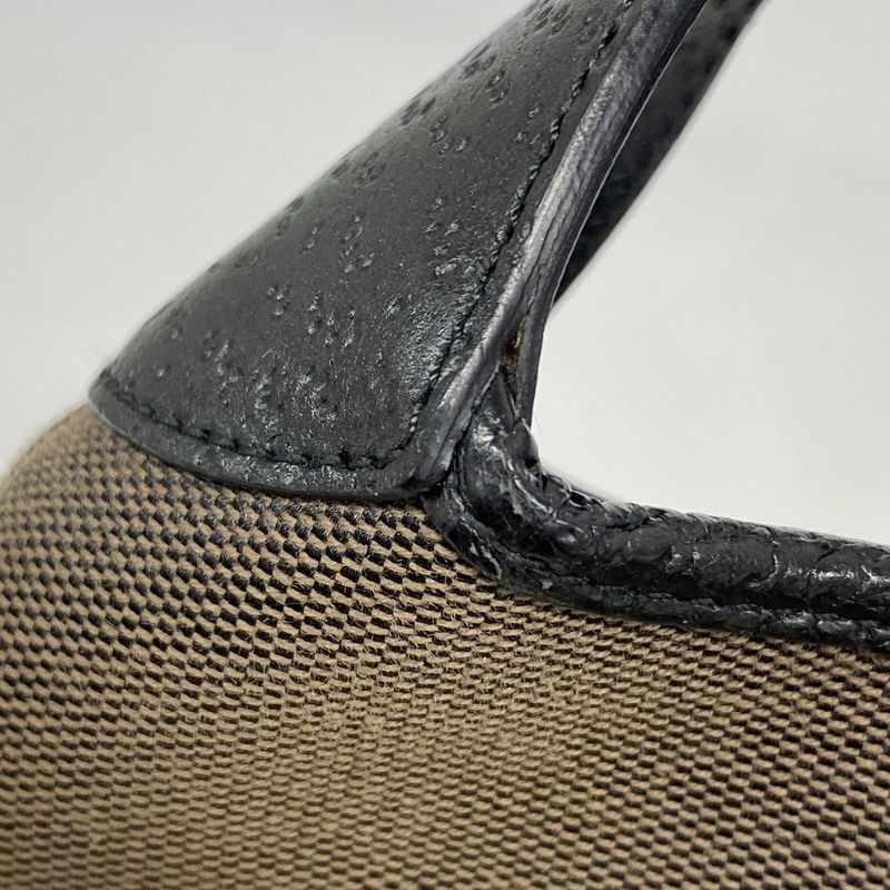 Gucci Handbag Bamboo Jackie 001 4060 Canvas Brown Black Chien Pan Gold Hardware