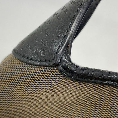 Gucci Handbag Bamboo Jackie 001 4060 Canvas Brown Black Chien Pan Gold Hardware