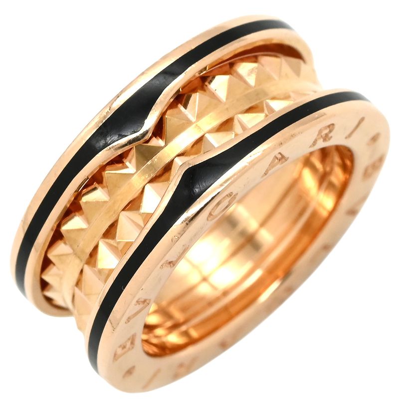 Bvlgari Bvlgari Ring B-Zero1 Rock B-Zero1 2 Band Ring 18k Pink Gold Ceramic